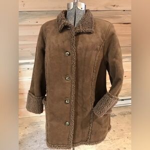 Vintage LL Bean faux shearling suede jacket